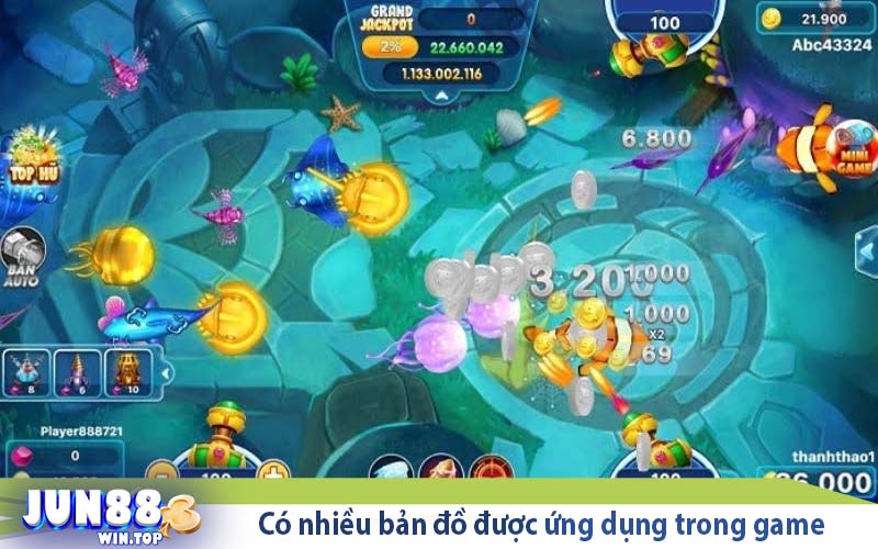 Bắn cá Tam quốc - Tham gia săn cá trong cuộc chiến cổ đại 4 co nhieu ban do duoc ung dung trong game