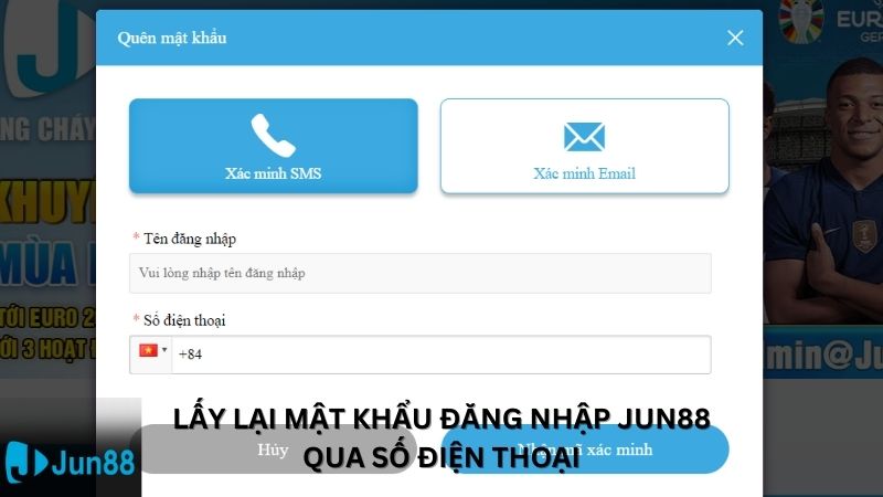 xu ly van de quen mat khau jun88 qua sms